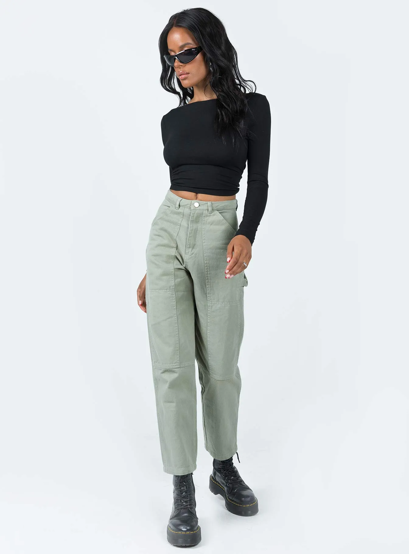 Traveler Gear Stretch Creative Look Pre Shrunk Material Dropouts Cargo Pants Green