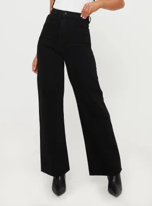 Nicolo High Rise Straight Leg Jeans Black Trend Setter Sunny Vibes