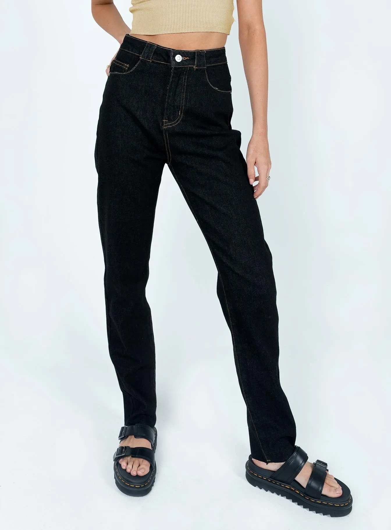 Comfort Wear Youth Outfit The Breanne 70s High Rise Jean Black