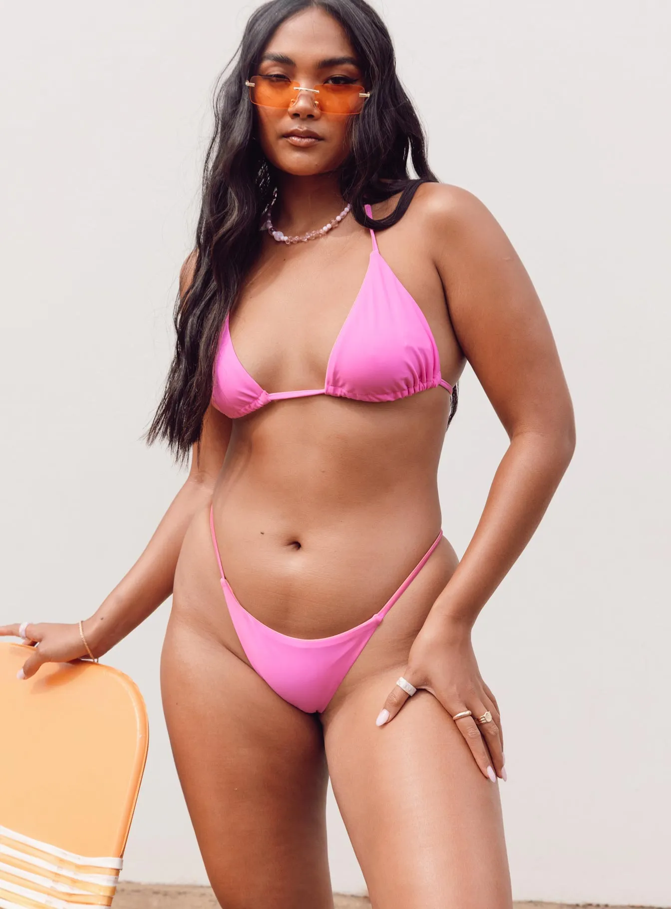 Chloe Bikini Bottoms Pink Flexible Fit System