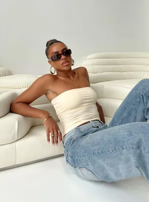 Fashionable Fit Kantor Tube Top Ivory