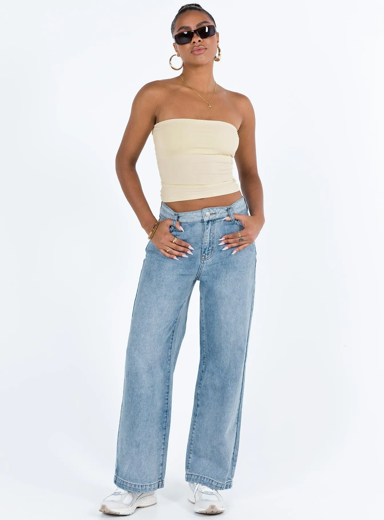 Recycled Polyester Kantor Tube Top Ivory