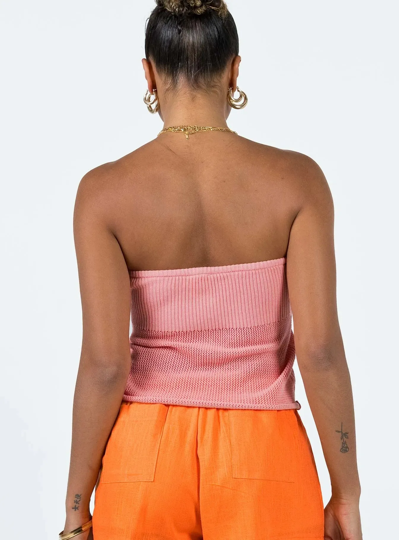 Lyndell Tube Top Pink Minimalist Design