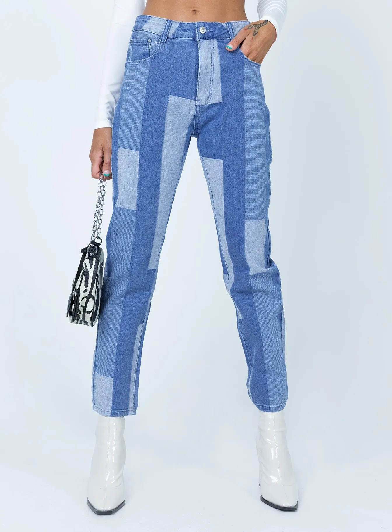 Zahra Denim Jeans Utility Style