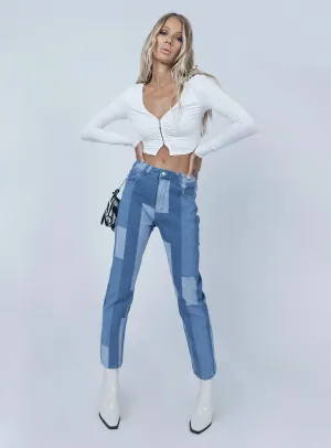 Zahra Denim Jeans Breathable Lining Professional Wear Artist Vibe