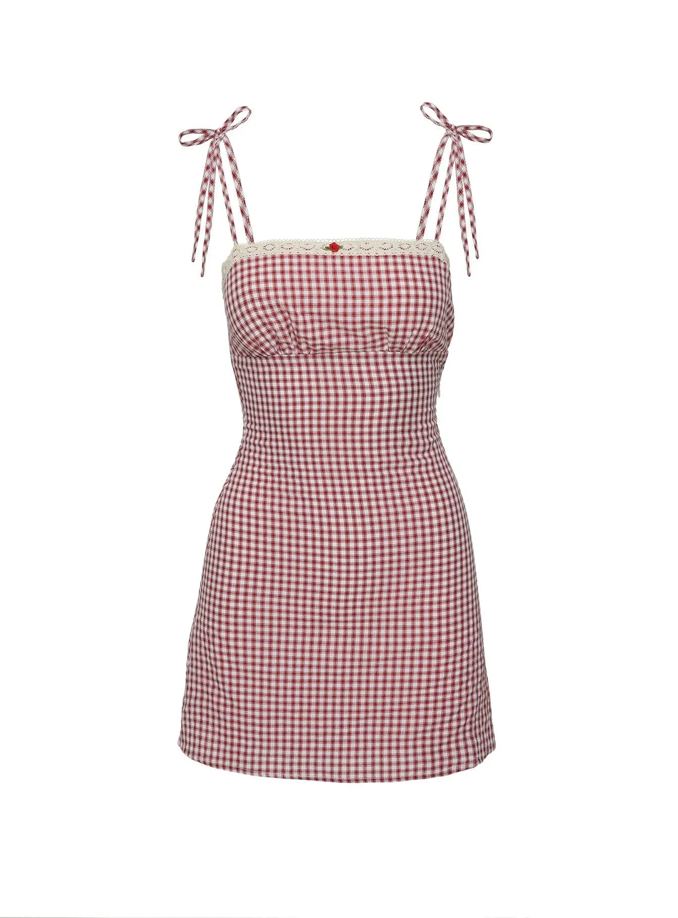 Shoot Ready Burkes Mini Dress Red Check Petite