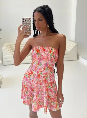 Largo Strapless Mini Dress Multi Urban Bold Youth Flair
