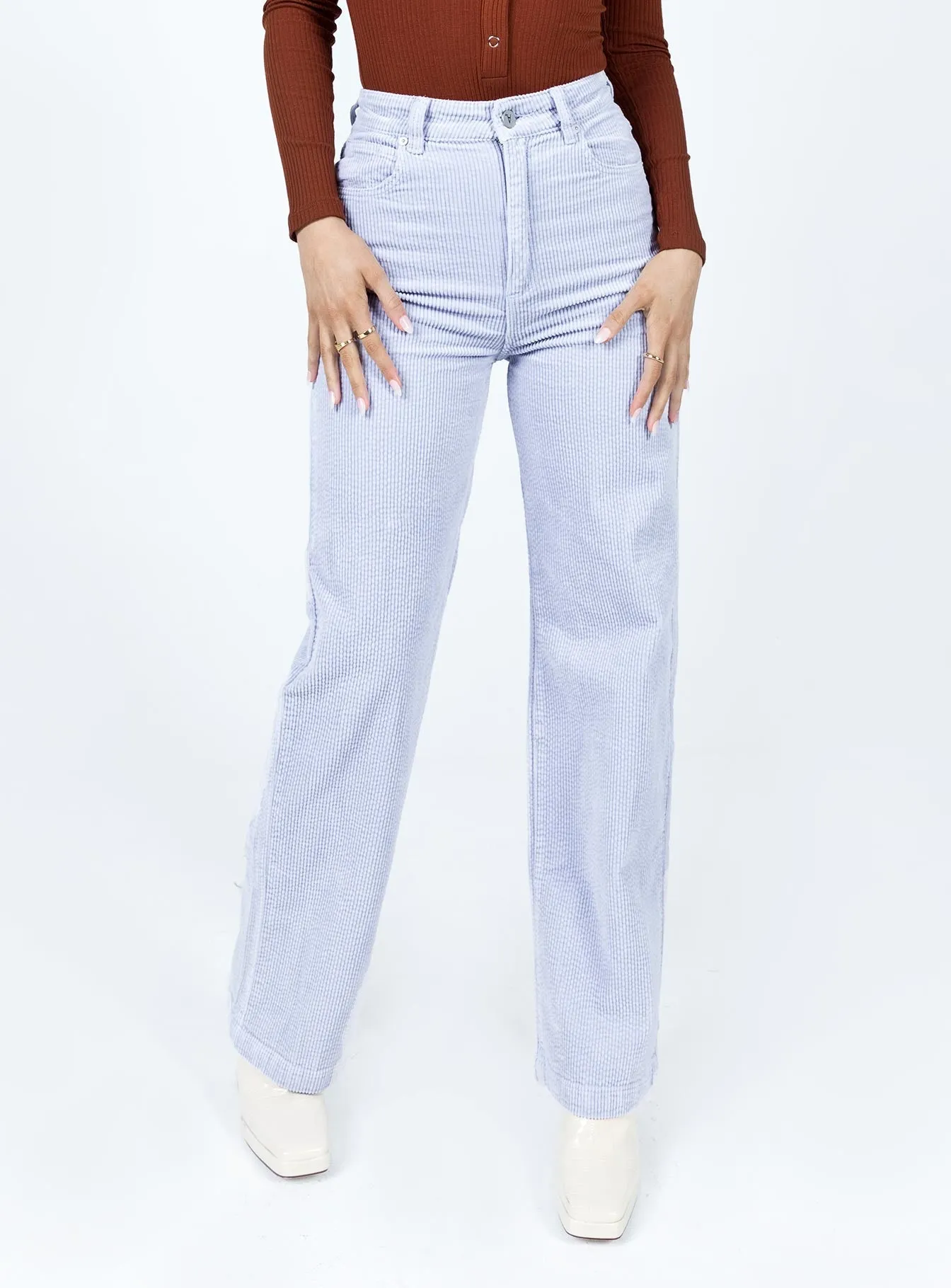 Stretch Fabric Abrand 94 High & Wide Dusty Blue Cord