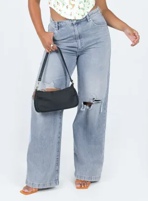 Abrand  94 High & Wide Gigi Rip Mid Wash Denim Standard Piece