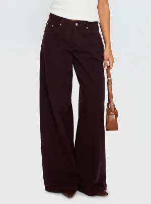 Daily Outfit Big News Wide Leg Jeans Currant