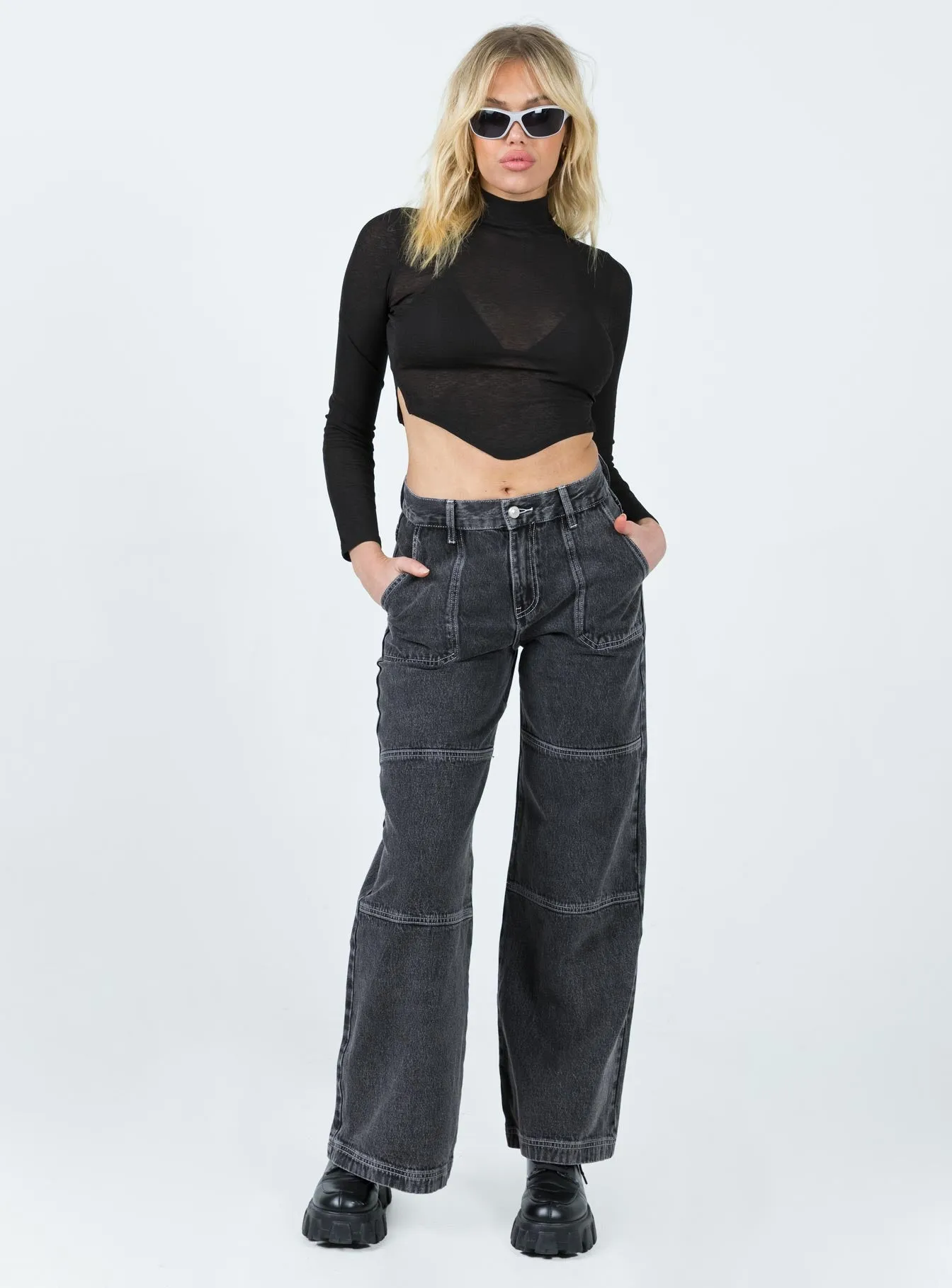 Timeless Feel Always Needed Carlia Mid Rise Jeans Grey