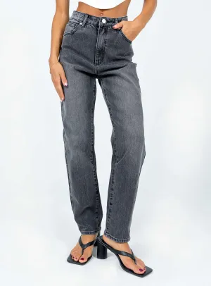 Universal Basic Easy Routine Abrand 94 High Slim Kiara Jeans Black