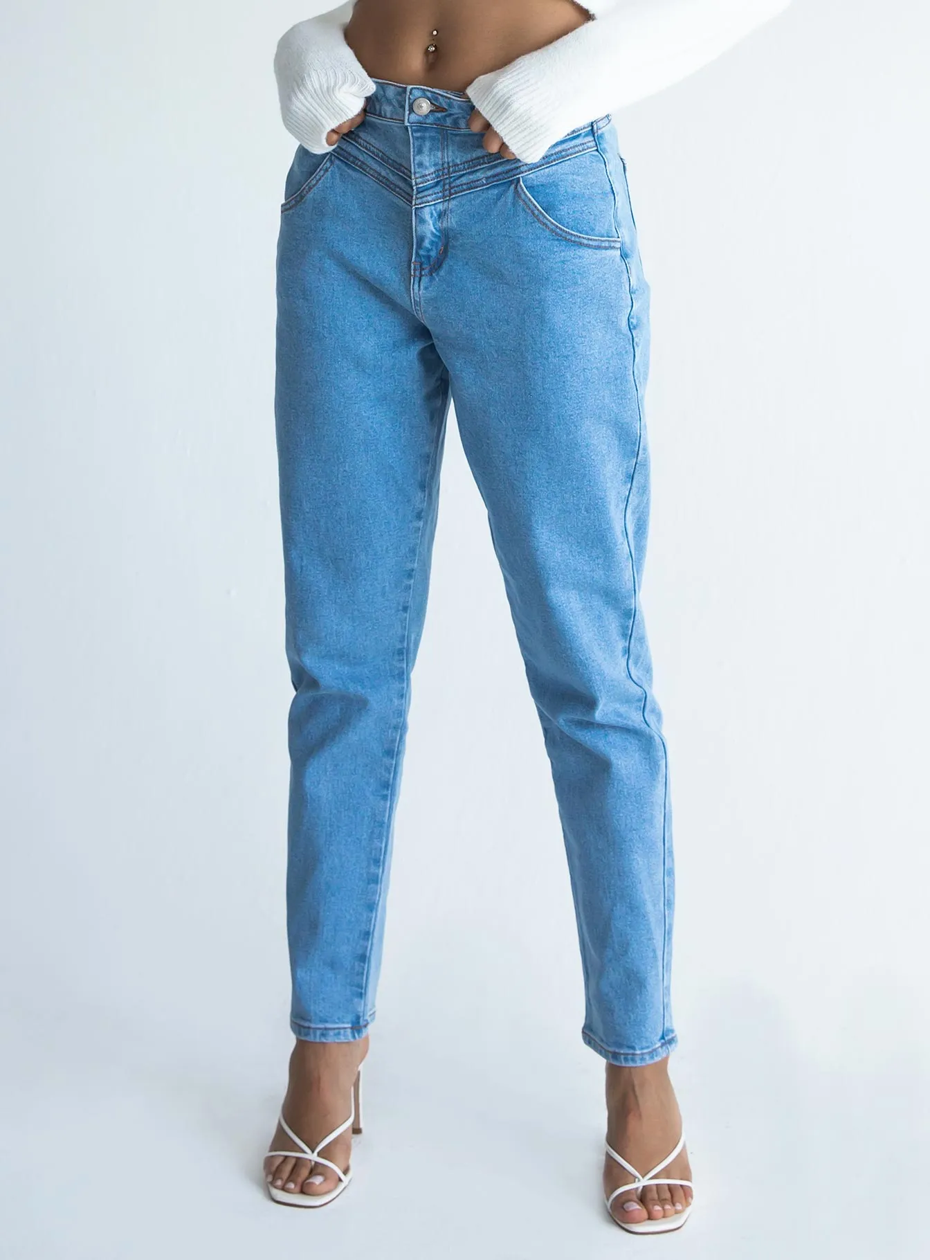 Leila Yolk Mom Denim Jeans Couple Look Lightweight Work Meeting Unisex Wear Weekend Warrior