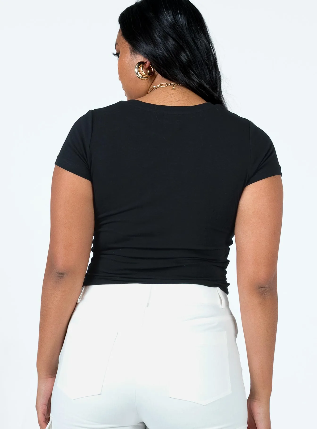 Lucky You Cherry Tee Black Complementary Colors