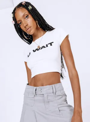 Flexible Collar U Wait Tee White