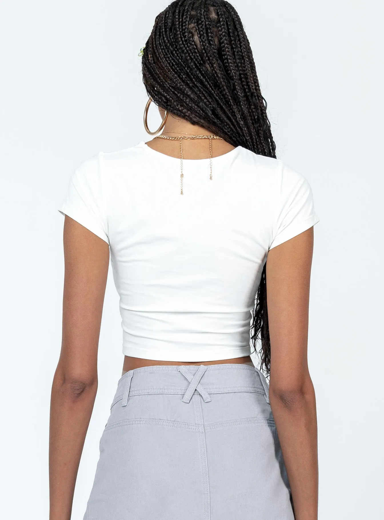 U Wait Tee White Wear Resistant Fabric Active Style Trend