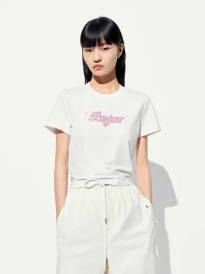 Round Neck Slim Fit T-shirt Daily Casual