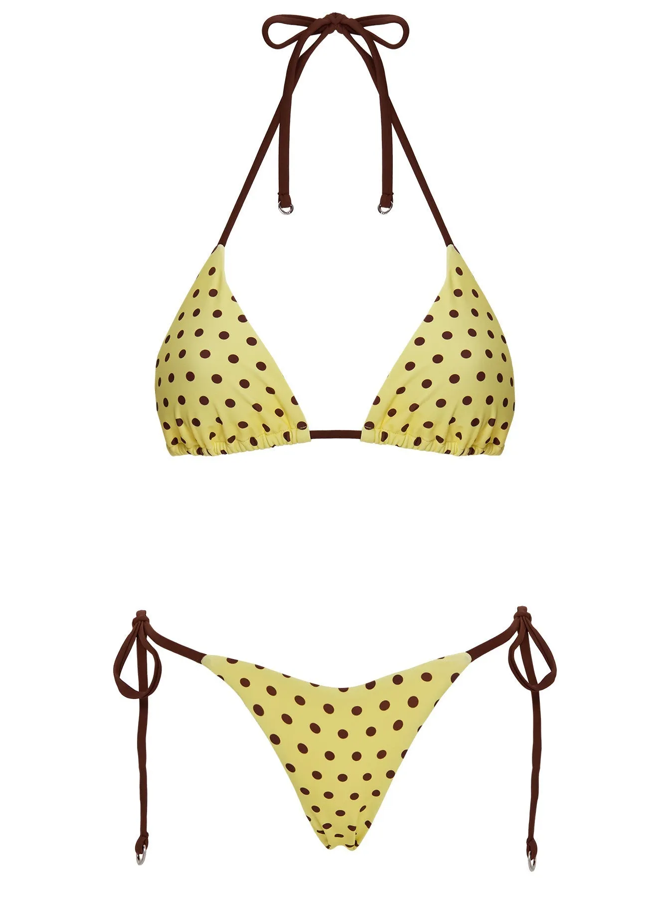 Anti Chafe Edging Crispy Bikini Bottoms Yellow / Polka Dot