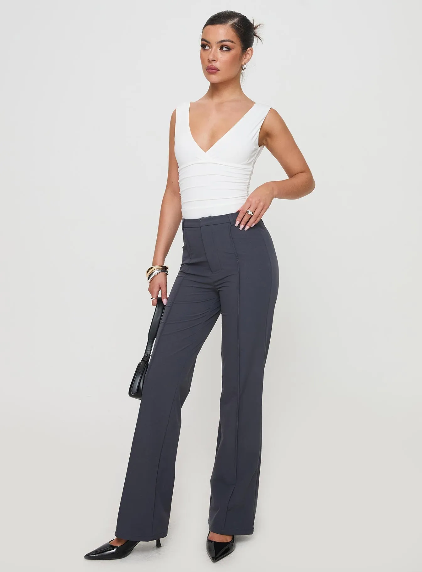 Klaude Bodysuit White Fine Trendy