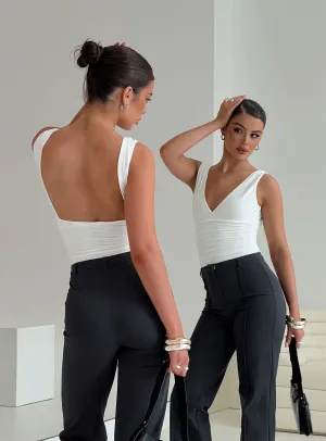 Klaude Bodysuit White Simple Neutral Night Traveler