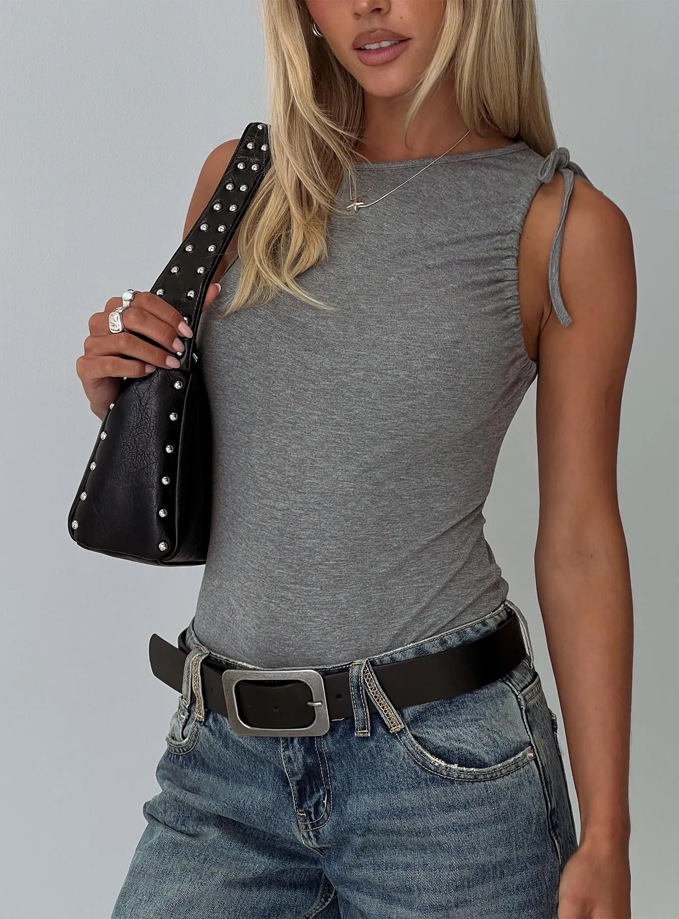 Magnetism Bodysuit Grey Clean Basic