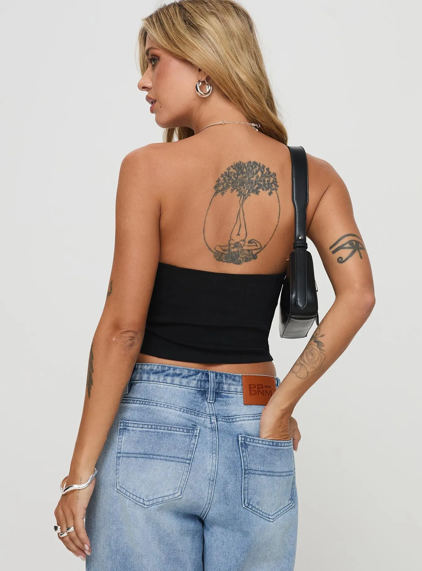 Pinkman Strapless Top Black Office Look