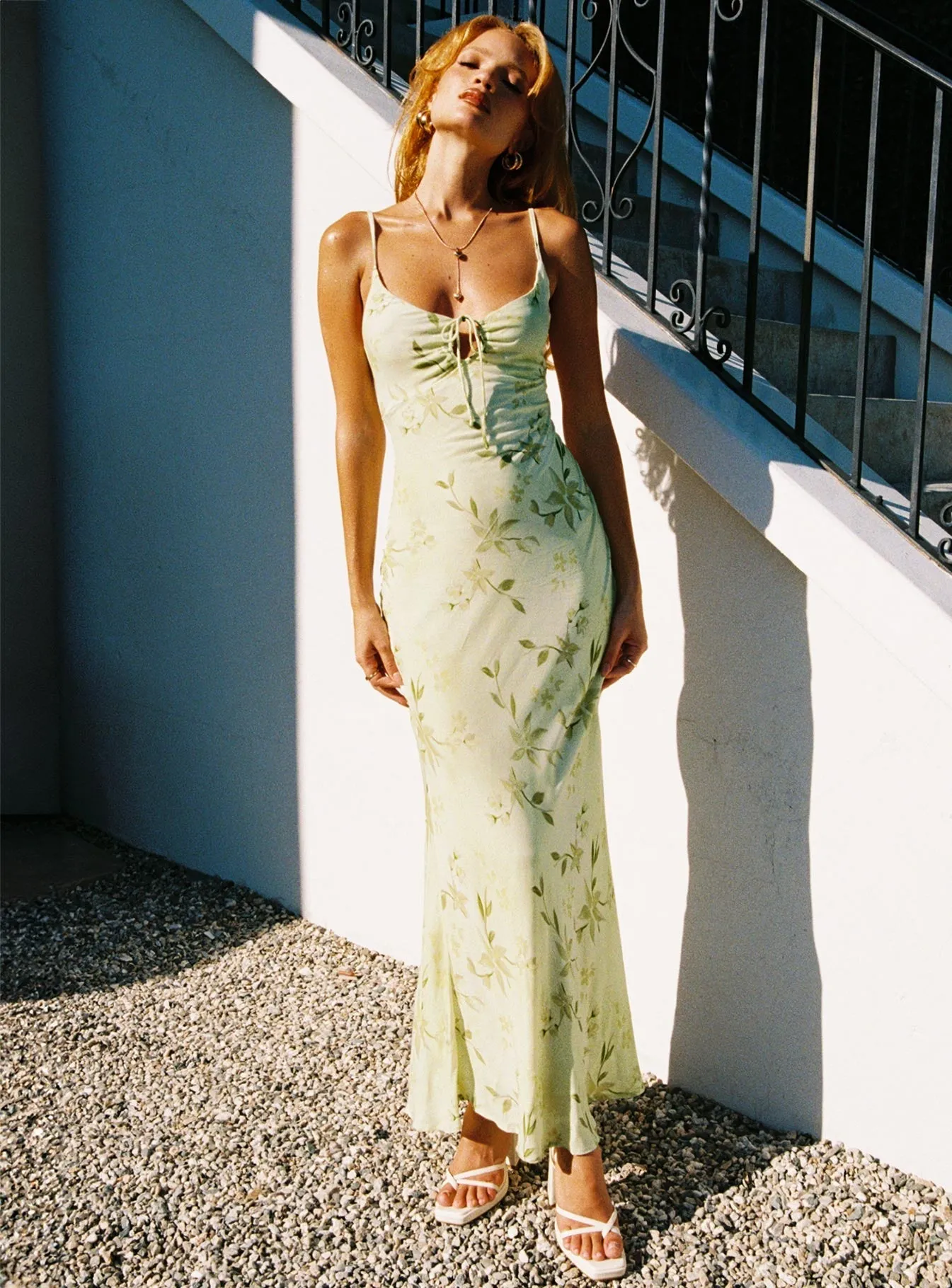 Lauraline Maxi Dress Green / Floral Petite Cloud Soft Ombre Shade