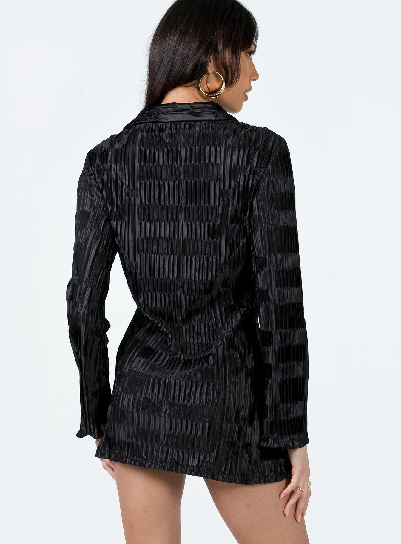 Lila Shirt Dress Black Eco Friendly Dye