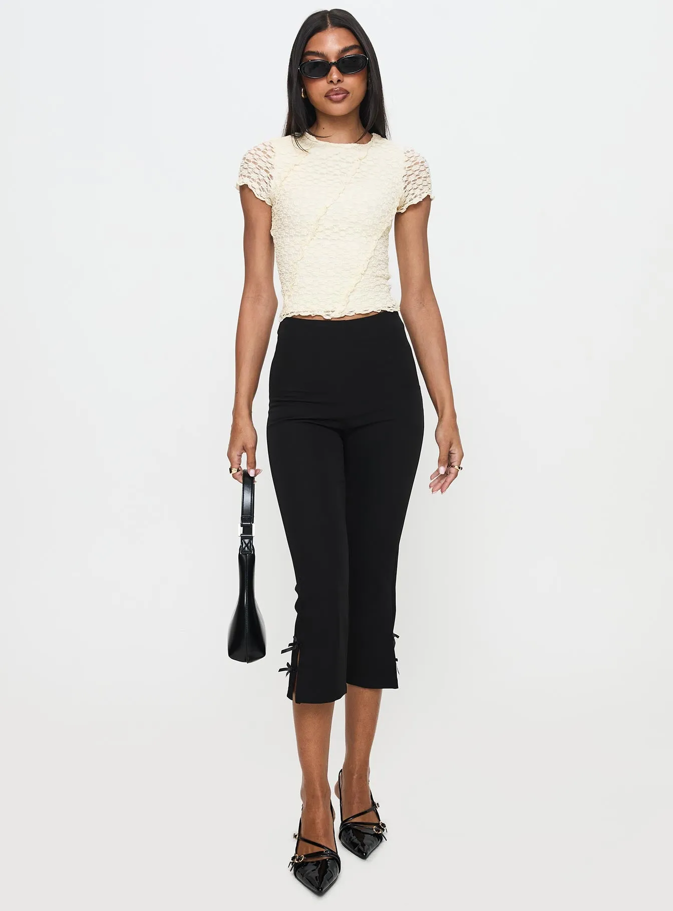 Anti Static Fabric Moonsail Textured Top Cream