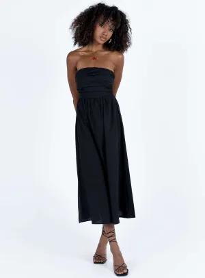 This dress is designed to highlight your natural figure while providing ultimate comfort Barina Maxi Dress Black