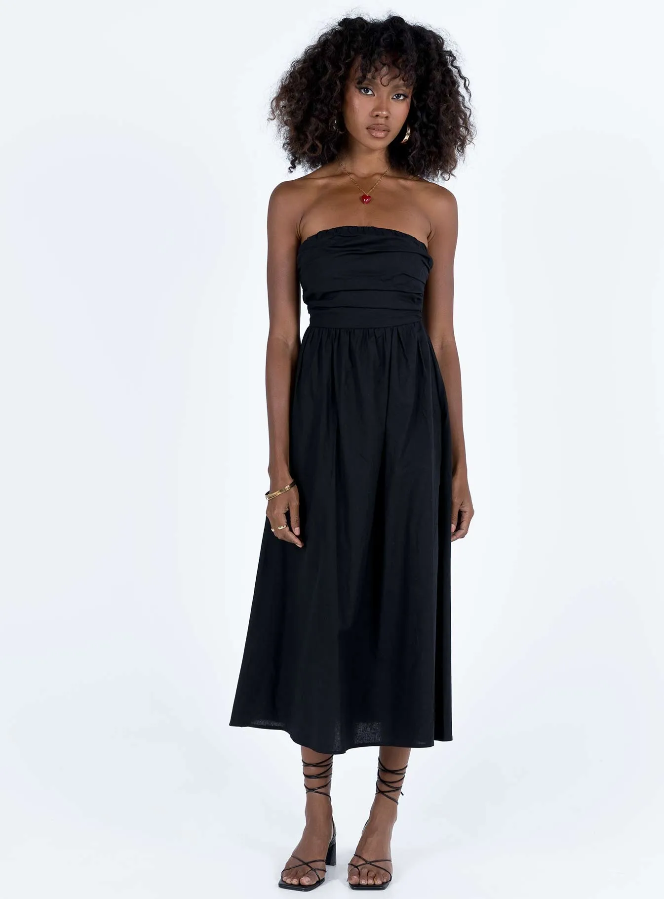 Barina Maxi Dress Black old town Blush Tone