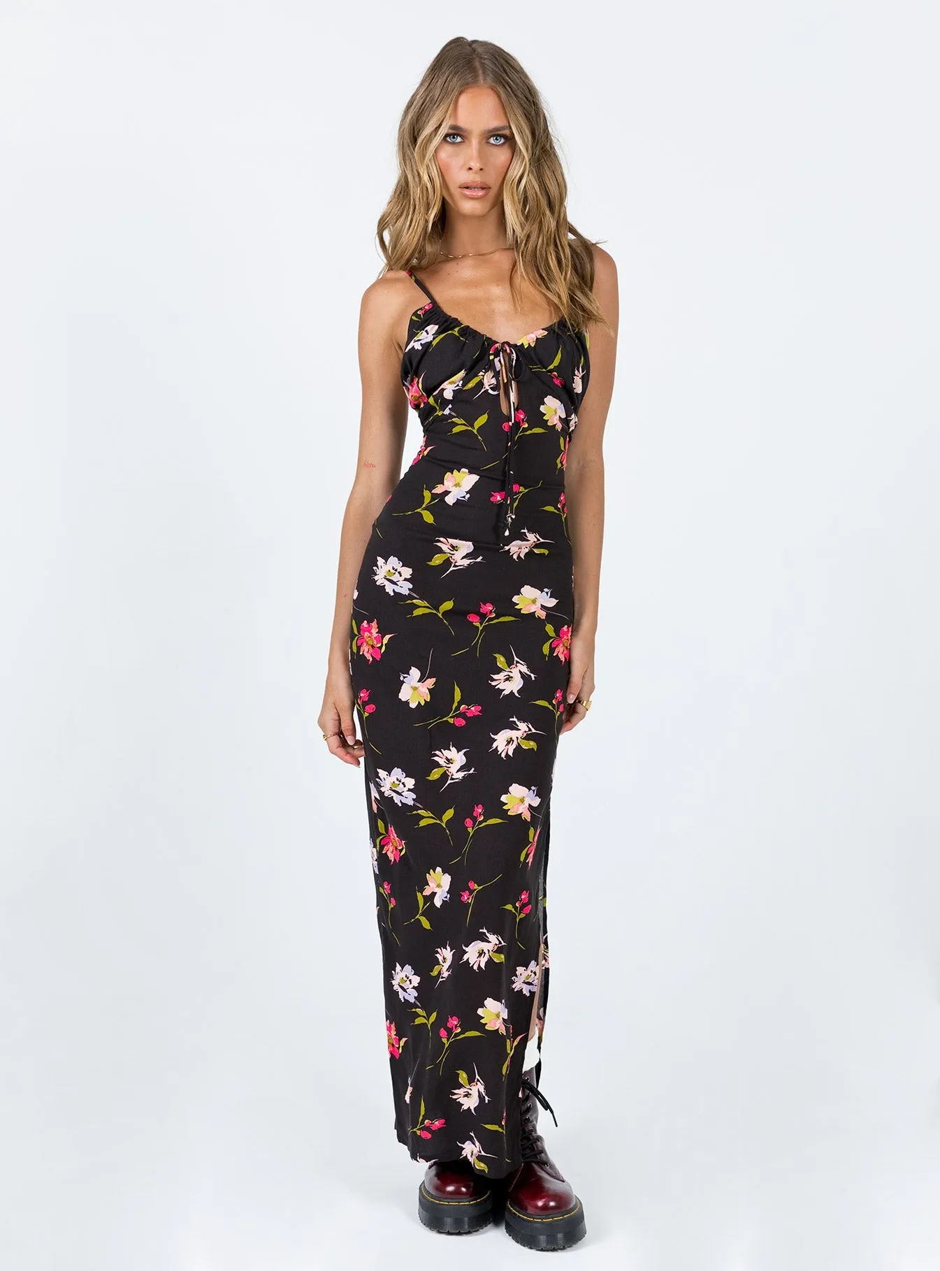 Coastal Chic Star Sky Brailey Maxi Dress Black Multi