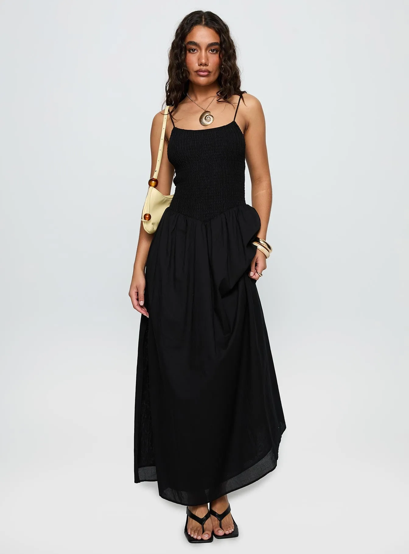 Carys Maxi Dress Black Timeless full-length outfit