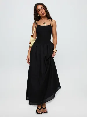 Sun Kiss Rainbow Arch Carys Maxi Dress Black