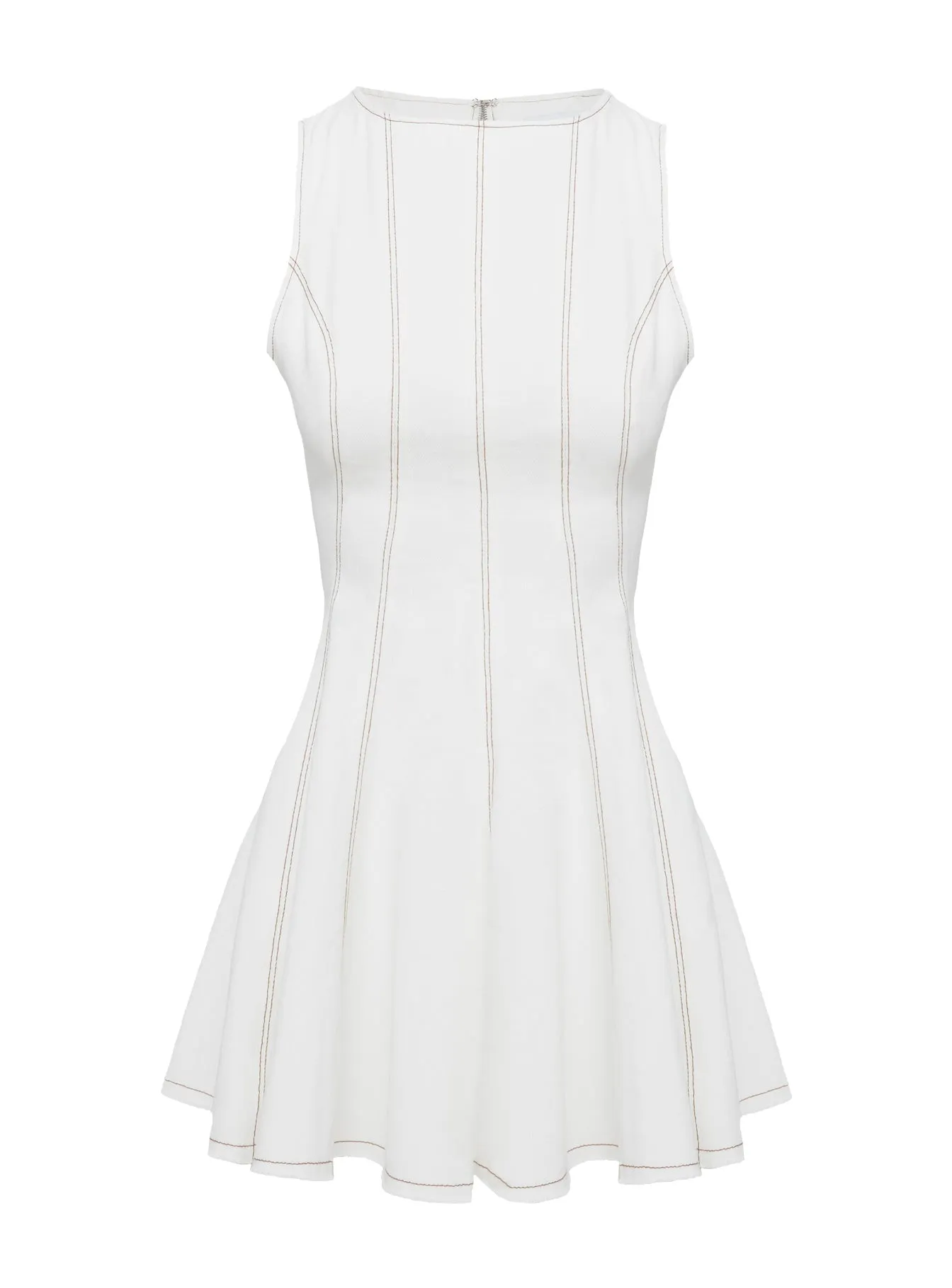 Casual Fashion Look Modern Fashion Composure Pleat Mini Dress White
