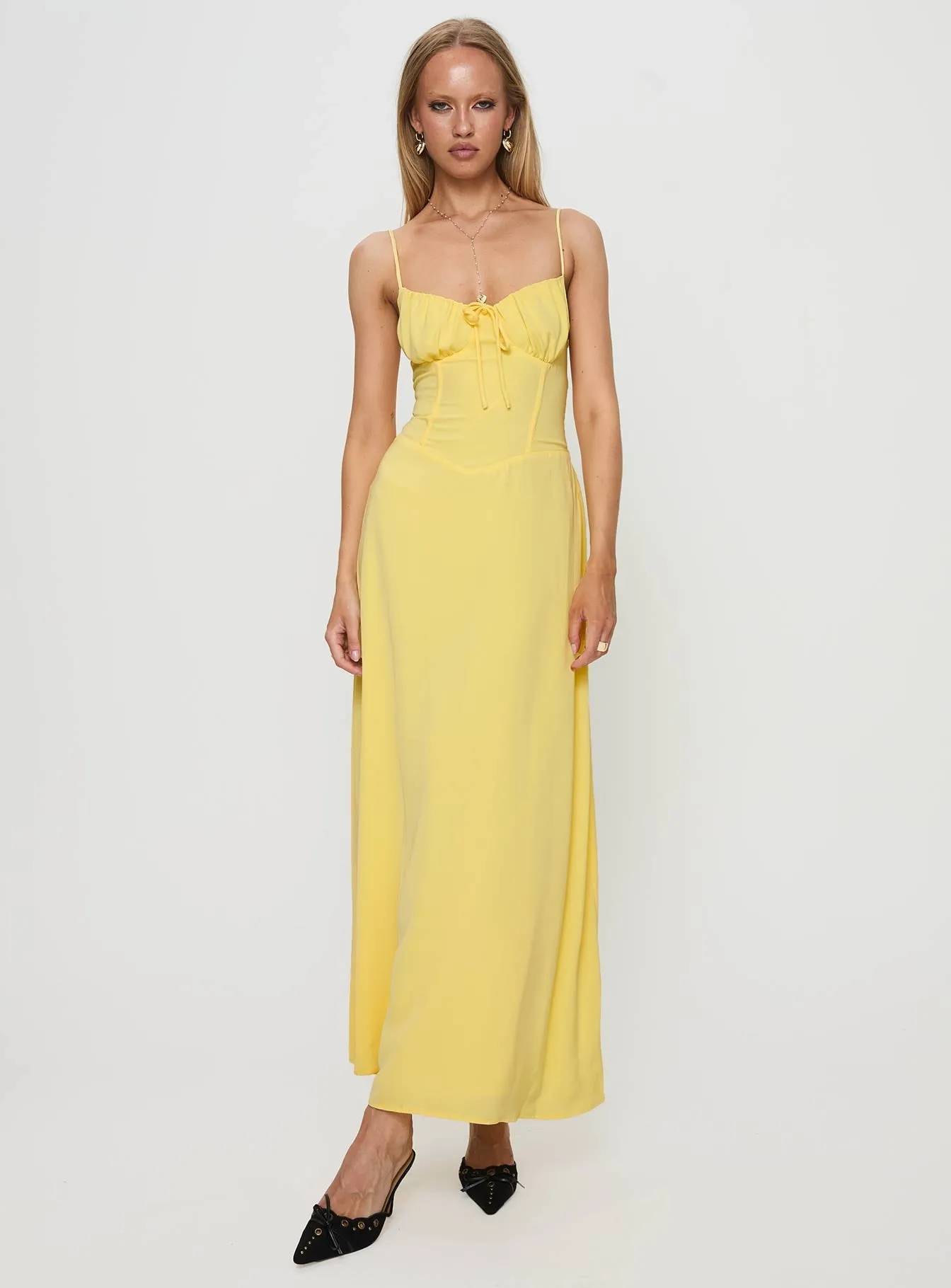 Stone Lane Eleanora Maxi Dress Lemon Yellow