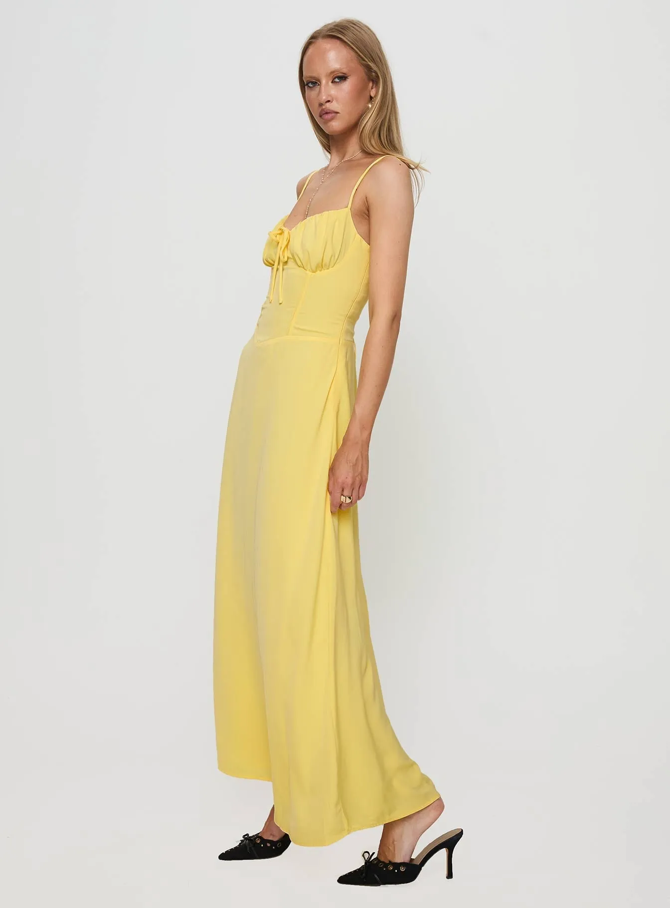 City Air Eleanora Maxi Dress Lemon Yellow
