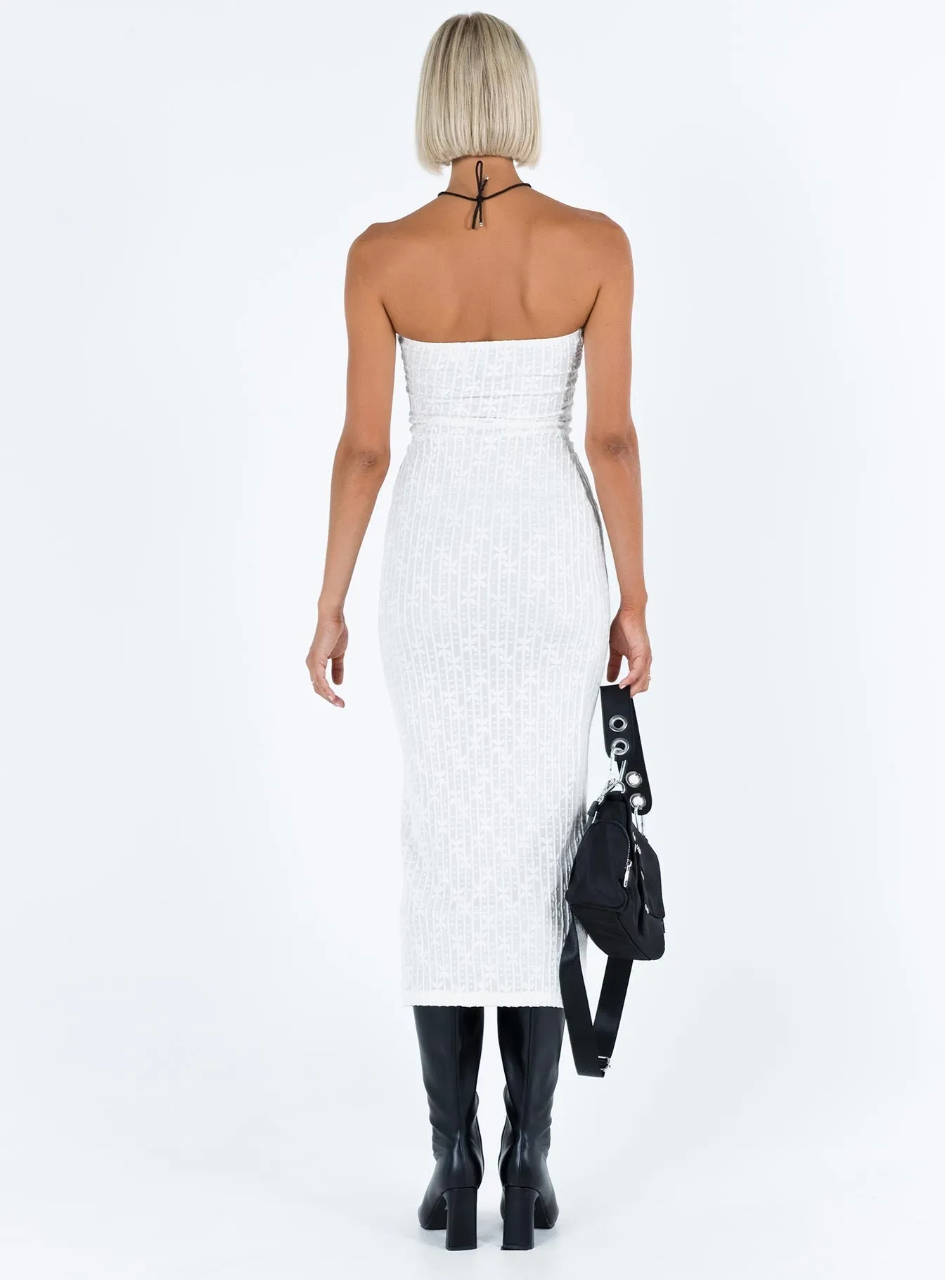 Crepe Soft Summer Glow Lasance Maxi Dress White
