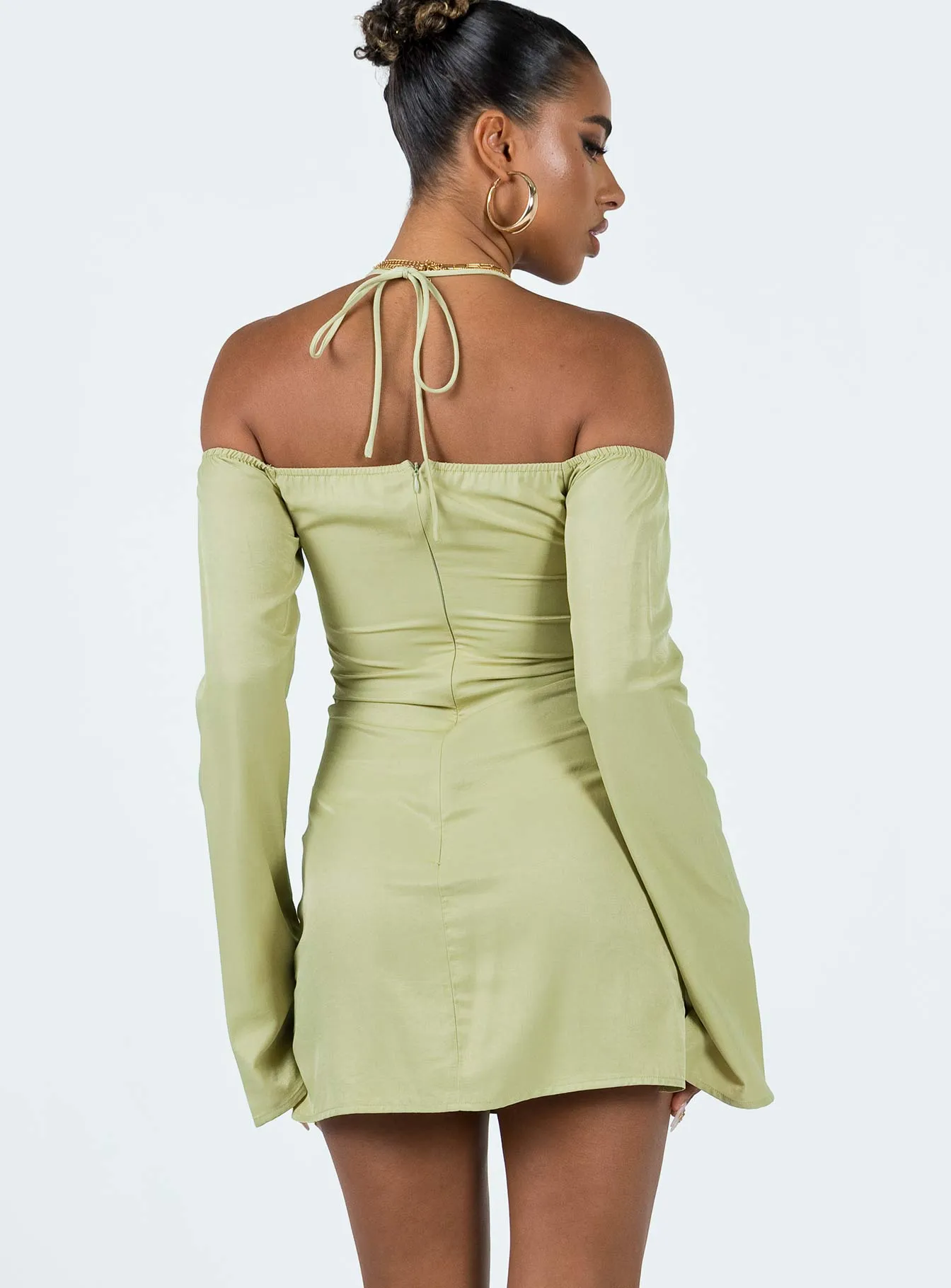 Tamarose Mini Dress Green Fresh Style Trendy Charm