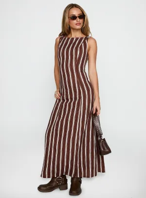 Lewisa Maxi Dress Brown Air Flow