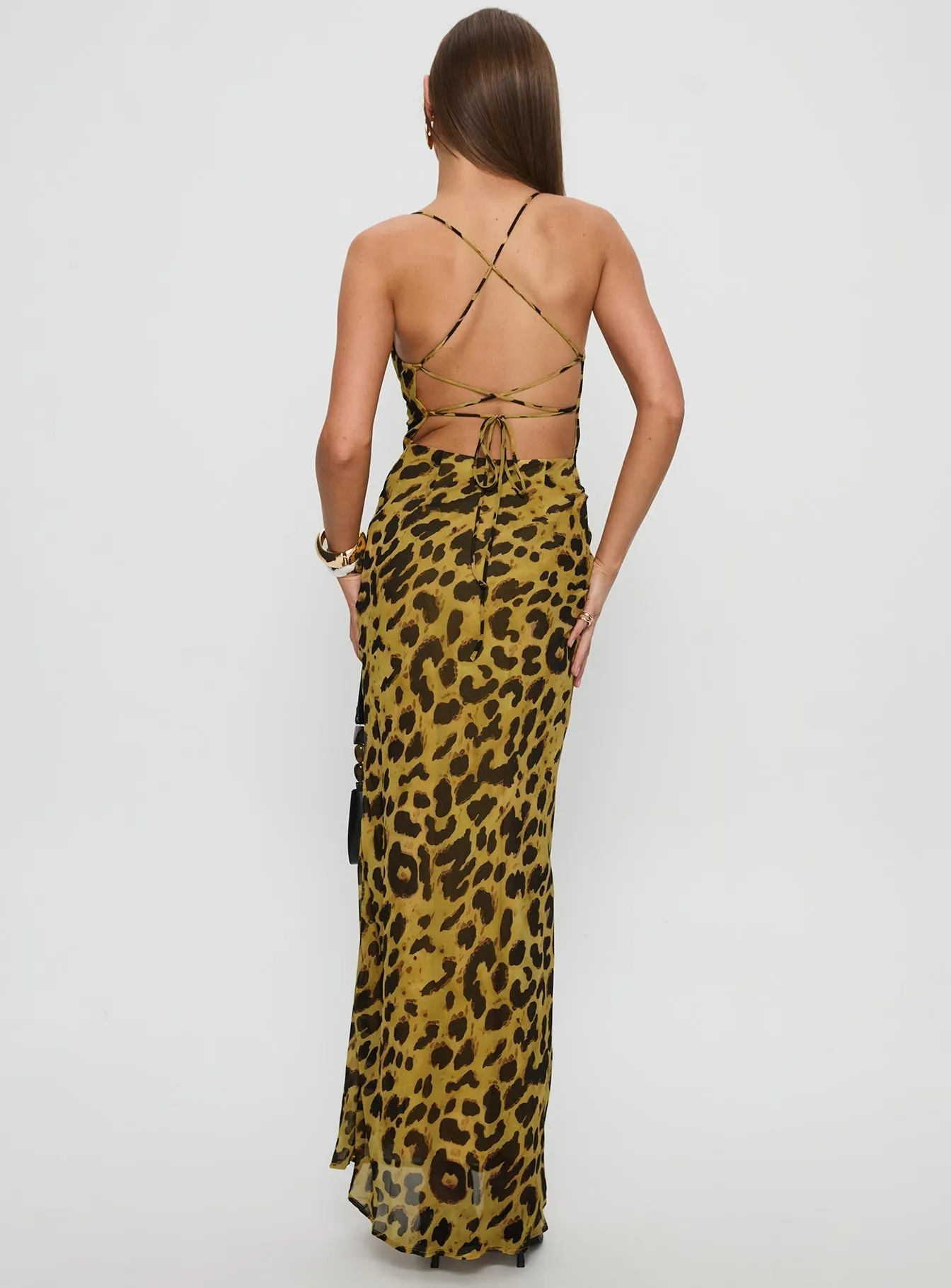 Canvas Soft Winter Light Celena Maxi Dress Leopard