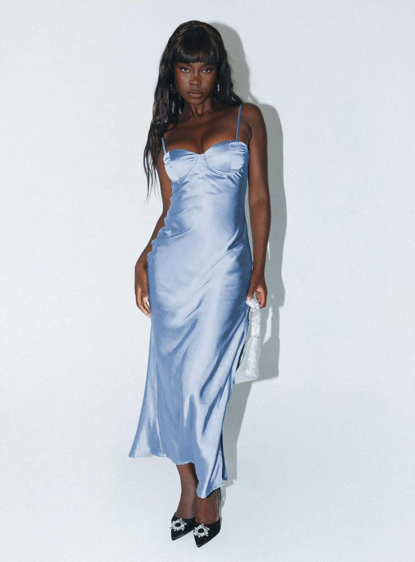 The flattering silhouette of this dress enhances your figure without compromising comfort Creewood Maxi Dress Blue