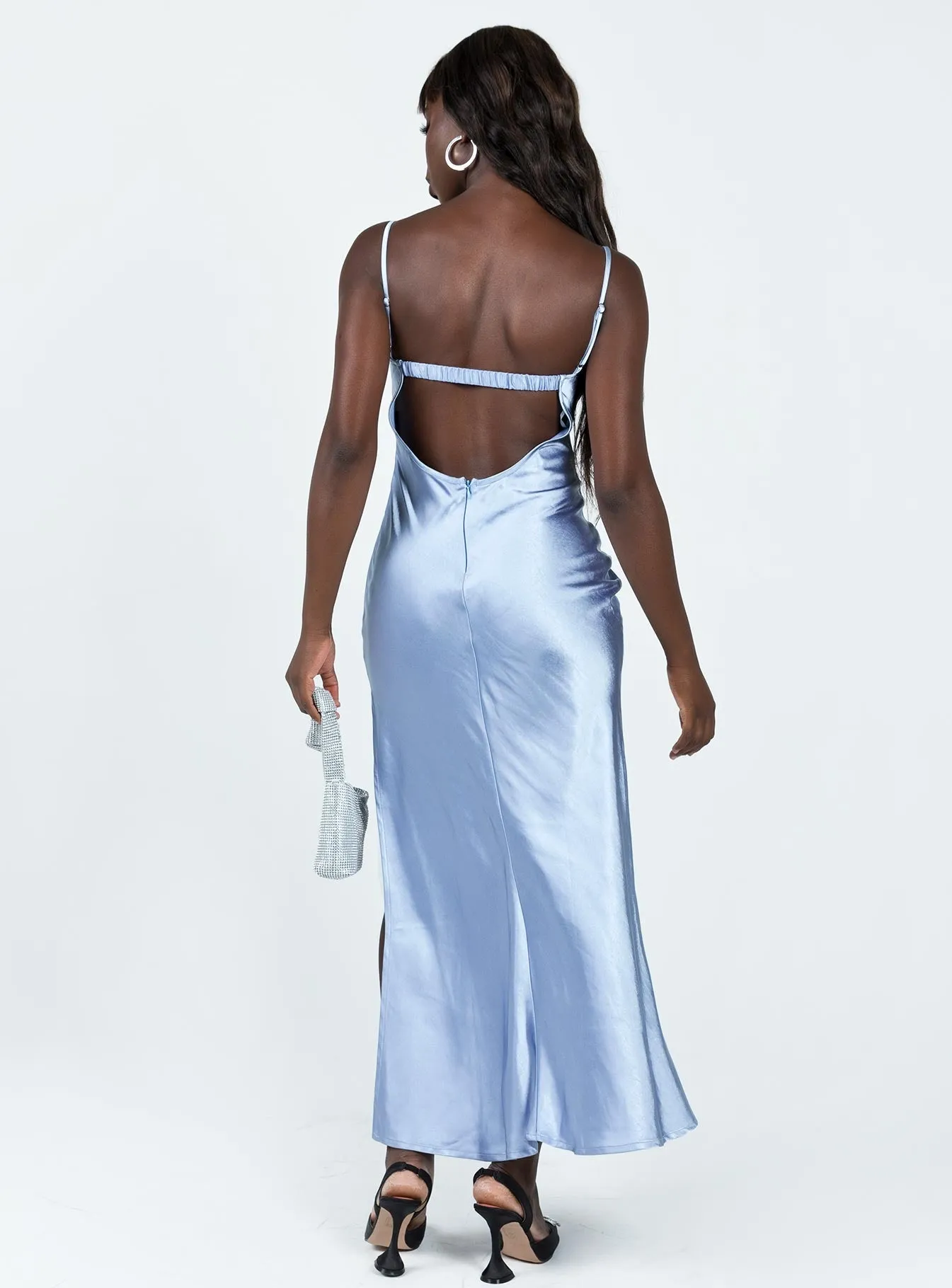 Glass Glow Creewood Maxi Dress Blue