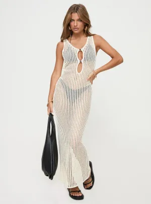 Resort Stay Photo Time Alderwood Knit Maxi Dress Beige