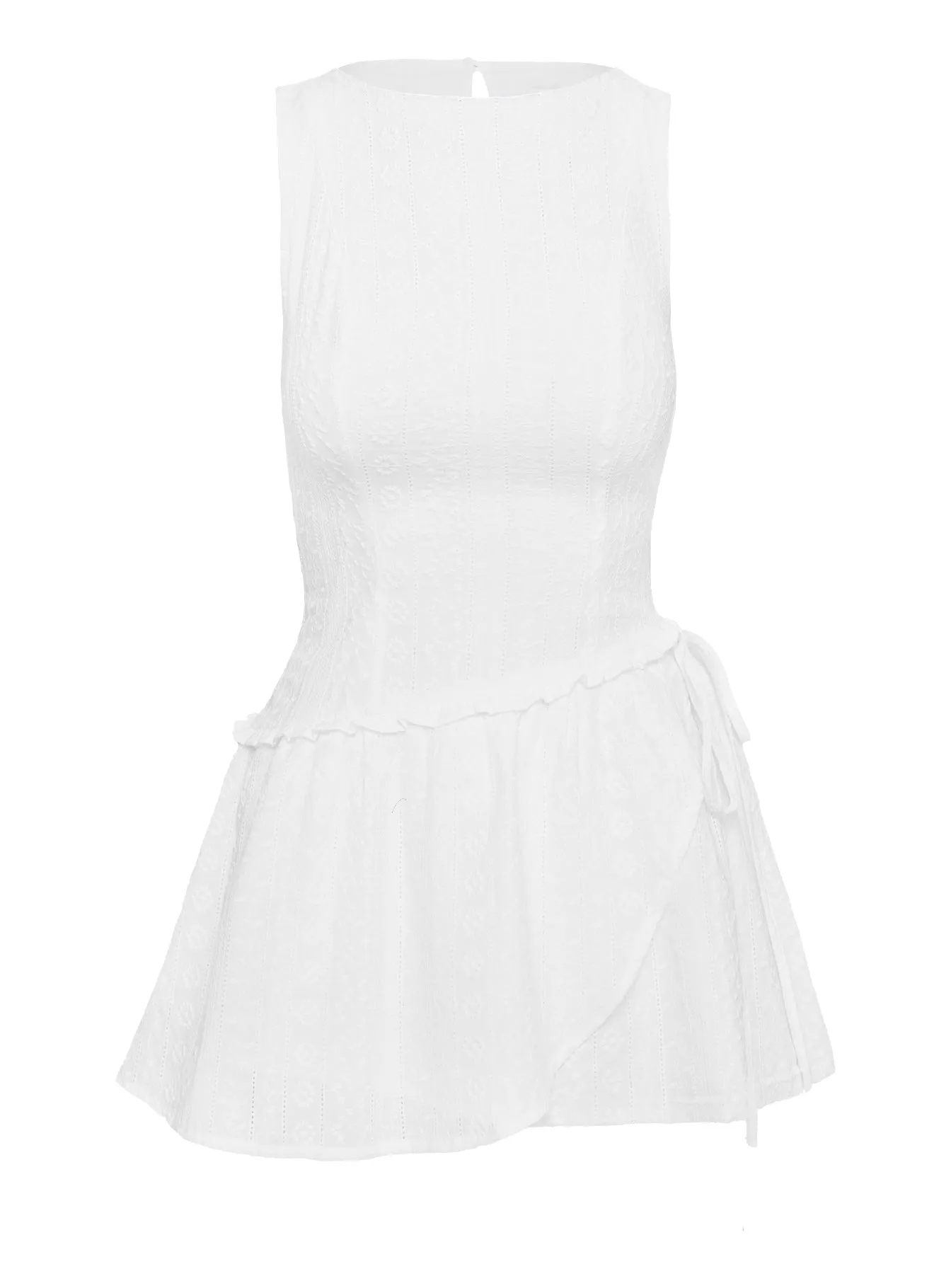 Chic Prints Cosie Mini Dress White