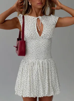 Ladybug Mini Dress White Polka Youth Glow