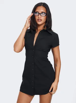 Flash Glow Motley Mini Dress Black