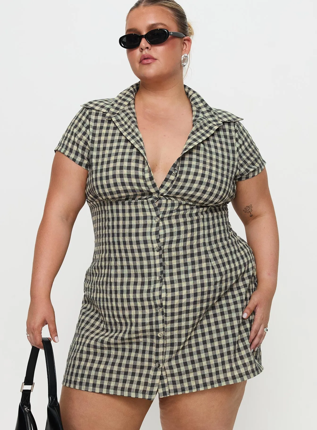 City Cool Motley Mini Dress Brown Check Curve