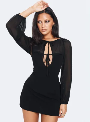 Tribute Cut Out Mini Dress Black Pop Glow
