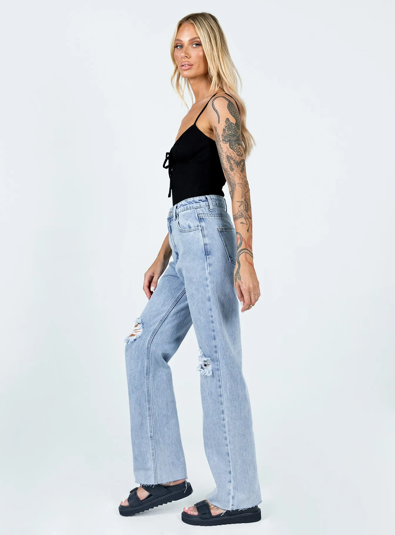 Winter Fashion Arcadia Lightwash Denim Jeans
